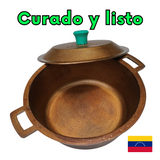 VIKO® Caldero pre-curado  Ø24cm 2,2lt  (Ø9.5"  2.3-quart) Tequenos, empanadas, tostones @vikogrills GauchogrillX Hecho en Venezuela