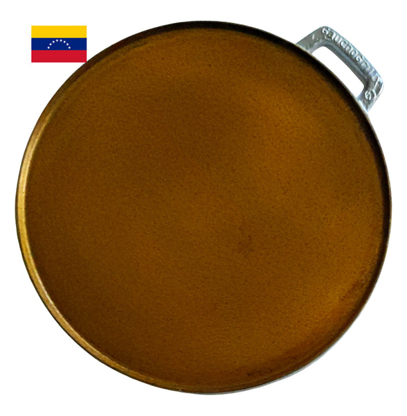 VIKO® Budare para arepas 30cm precurado 12" @vikogrills Gauchogrillx® griddle Hecho en Venezuela